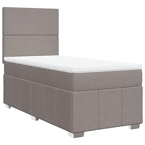 vidaXL Boxspringbett mit Matratze Taupe 80x200 cm Stoff 3291492 günstig online kaufen