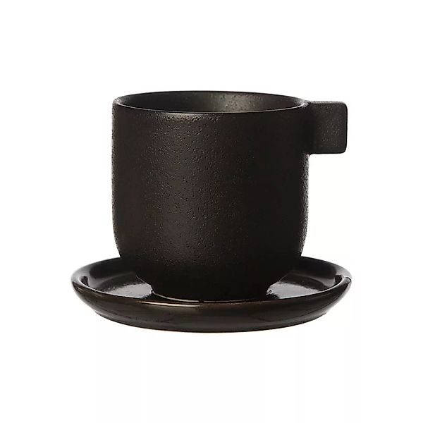 Ernst Kaffeetasse mit Untertasse 8,5cm Schwarz günstig online kaufen