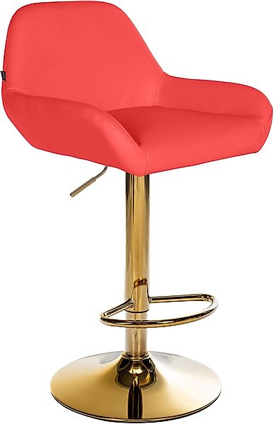 CLP Barhocker Braga, Kunstleder-Bezug, Gold-Optik, höhenverstellbar günstig online kaufen