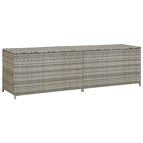 furnicato Gartenbox Poly Rattan 200x50x60 cm Grau günstig online kaufen