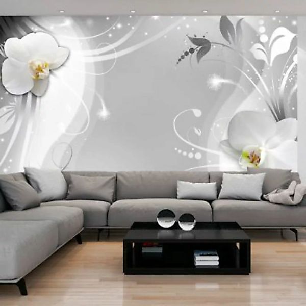 artgeist Fototapete Charming orchid grau/weiß Gr. 350 x 245 günstig online kaufen