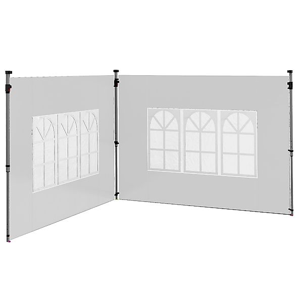 Outsunny Set von 2 Seitenteilen für 3 x 3 m oder 3 x 4 m Pavillon, Panel fü günstig online kaufen