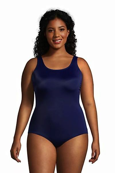 Komfort-Badeanzug CHLORRESISTENT mit Soft Cups, Damen, Größe: S Lang, Blau, günstig online kaufen