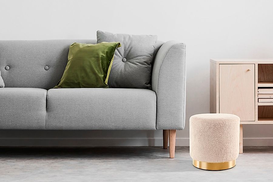 Kayoom Sitzhocker "Hocker Gipsy 425, stilvoller Sitzhocker,runde Form, stil günstig online kaufen