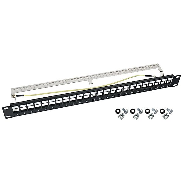 HMF 66446-02 STP Keystone-Patchpanel für Serverschrank 19 Zoll 1 HE 24 Port günstig online kaufen