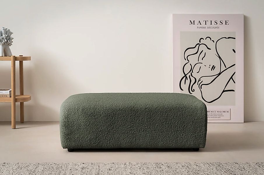 andas Hocker "BAKELS, Polsterhocker in Cord oder Boucle-Stoff", zur Serie B günstig online kaufen
