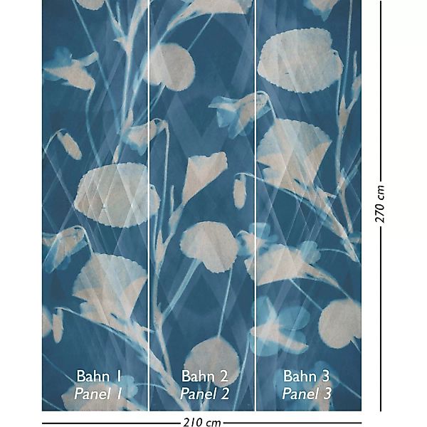Tapetenmuster A4-Format Vliestapete Wandbild X-Ray Flowers Mehrfarbig FSC® günstig online kaufen