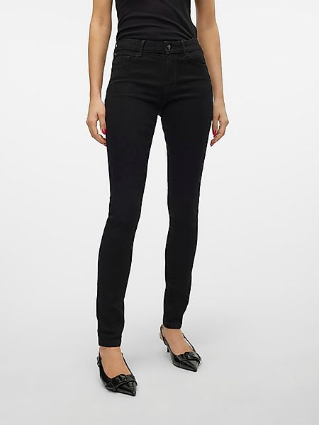 Vero Moda Skinny-fit-Jeans "VMELLY MR SKINNY JEANS BLK NOOS" günstig online kaufen
