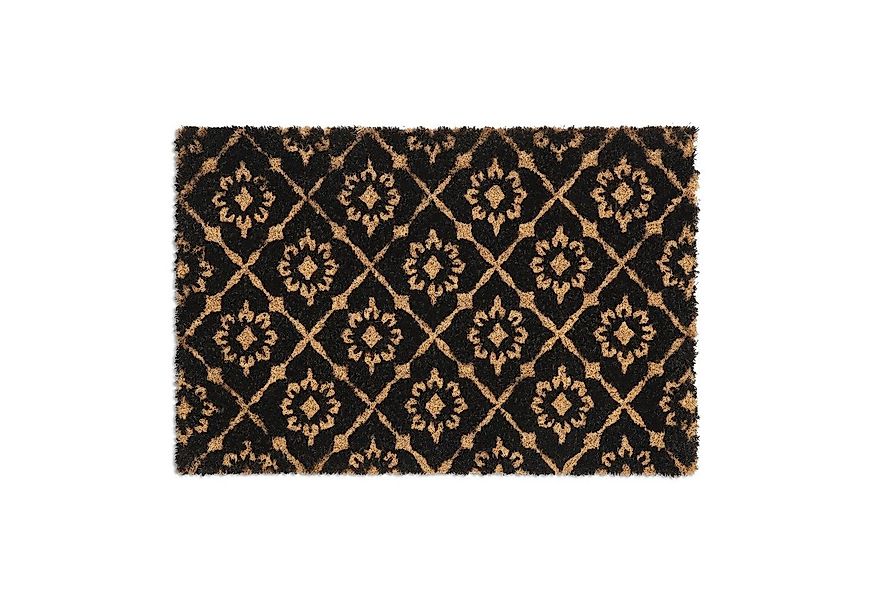 relaxdays Fußmatte Kokos Fußmatte mit Ornamenten, Höhe: 15 mm günstig online kaufen