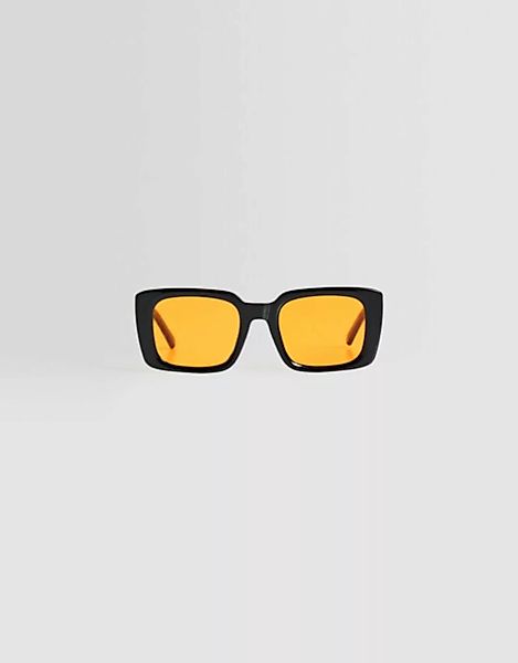 Bershka Rechteckige Sonnenbrille Damen Orange günstig online kaufen
