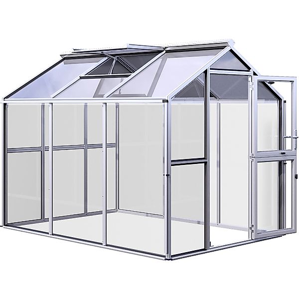 KGT Gewächshaus Galant III Aluminiumfarben 6,65 m² günstig online kaufen