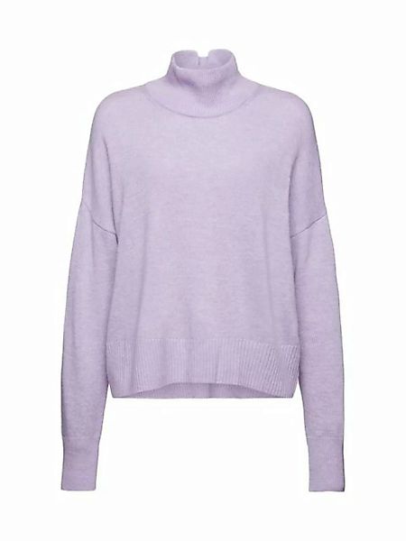 Esprit Collection Stehkragenpullover Pullover mit Stehkragen aus Wollmix günstig online kaufen