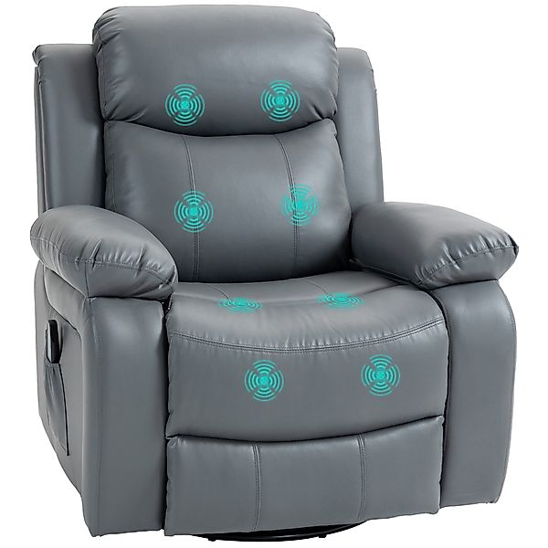 HOMCOM Massagesessel mit 8 Vibrationsköpfen, Fernbedienung, günstig online kaufen