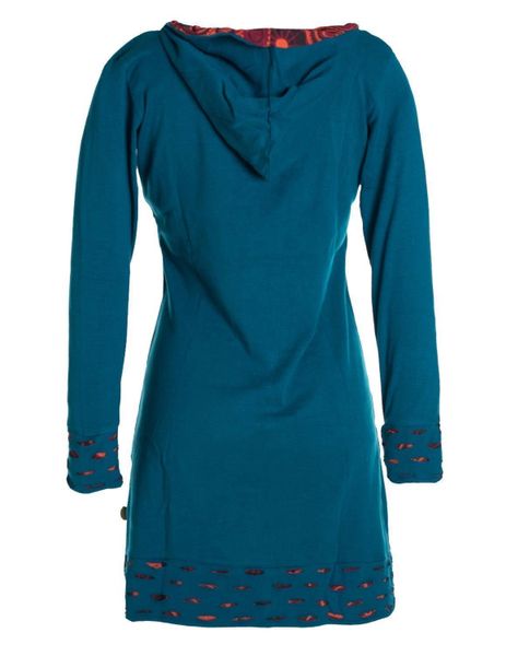 Vishes Midikleid Langarm-Shirtkleid Hoodie-Kleid mit Kapuze günstig online kaufen