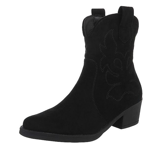 Ital-Design Elegante Cowboy-Stiefel aus Kunstleder mit Blockabsatz Westerns günstig online kaufen