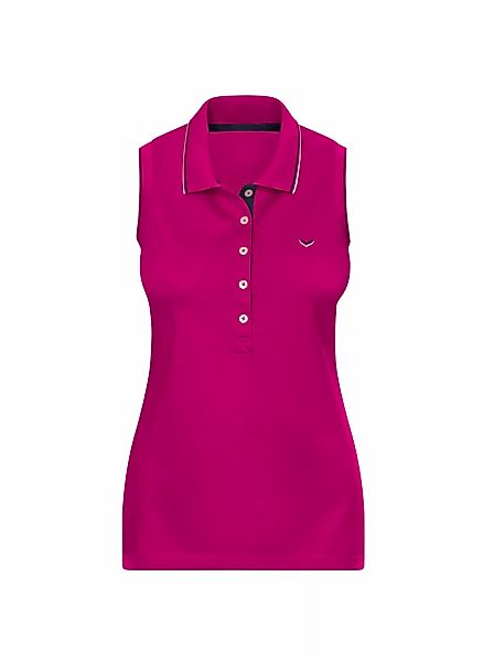 Trigema Shirttop "TRIGEMA Ärmelloses Poloshirt mit kontrastfarbigen Akzente günstig online kaufen