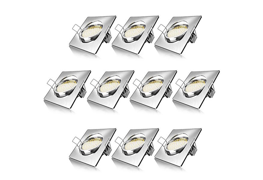 Brandson LED Einbaustrahler schwenkbarer Deckenspot Edelstahl Optik, 320 Lu günstig online kaufen