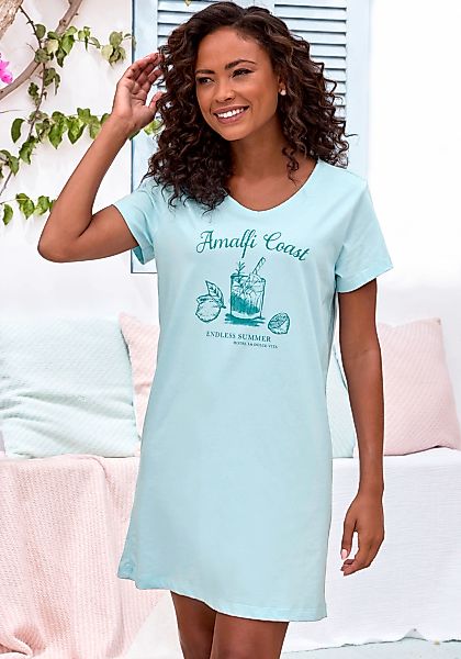 Vivance Dreams Sleepshirt 1-teilig, mit zart skizziertem Frontdruck günstig online kaufen