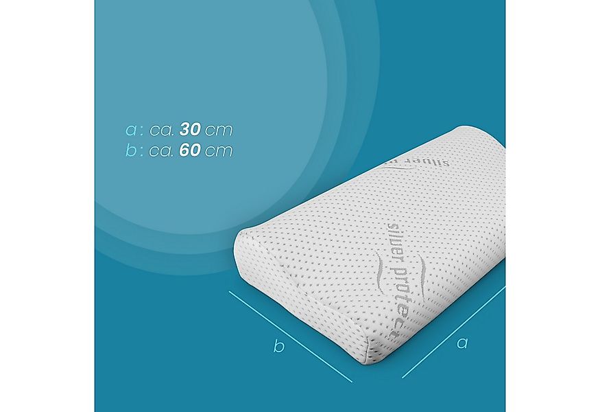 Bestlivings Nackenstützkissen aus Memory-Schaum "Silver-Protect", Füllung: günstig online kaufen