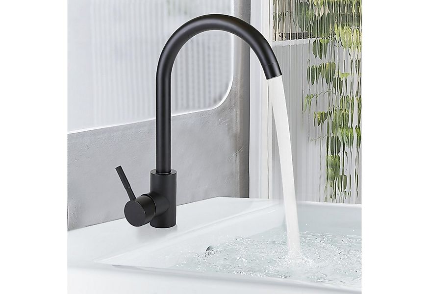 Nettlife Küchenarmatur Hochdruck Armatur küche Edelstahl 360°Schwenkbar Spü günstig online kaufen