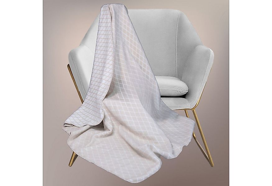 Plaid Kuscheldecke Kassandra 150x200, 58% Baumwolle, SEI Design, Plaid Kusc günstig online kaufen