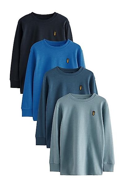 Next Langarmshirt Gemütliche Langarmshirts im 4er-Pack (4-tlg) günstig online kaufen