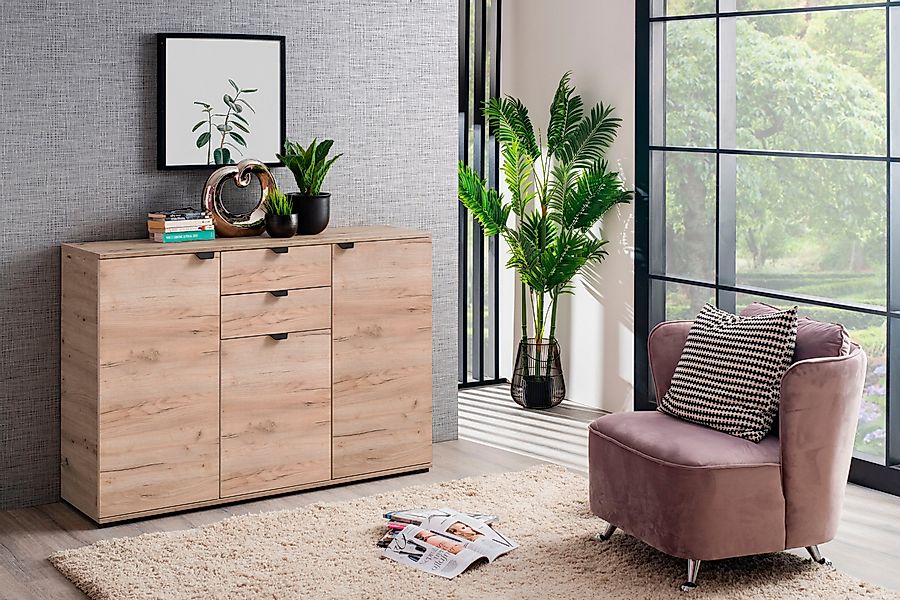 INOSIGN Sideboard "Duero", Kommode mit 2 Schubkästen, Breite 135 cm günstig online kaufen