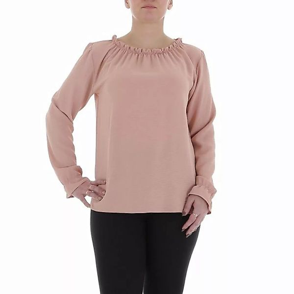Ital-Design Langarmbluse Damen Elegant Bluse in Altrosa günstig online kaufen