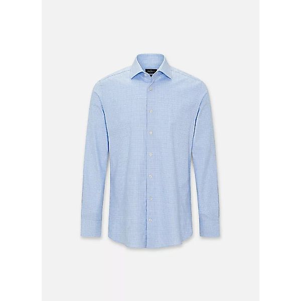 Hackett Jaspe Glen Check Langärmliges Hemd Mit Einfacher Manschette M-L Blu günstig online kaufen
