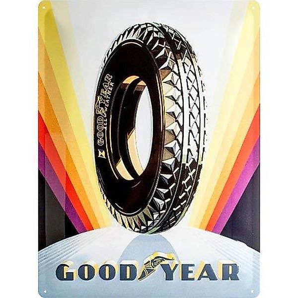 Nostalgic-Art Blechschild 30 x 40 cm - Goodyear - Rainbow Wheel günstig online kaufen