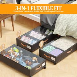 Coonoor Aufbewahrungsbox Große unterbett-Aufbewahrungsbox mit Rollen günstig online kaufen