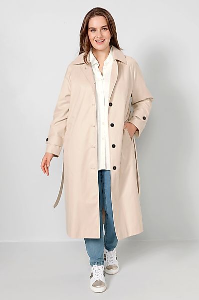 Sara Lindholm Outdoorjacke Mantel Trench Revers günstig online kaufen