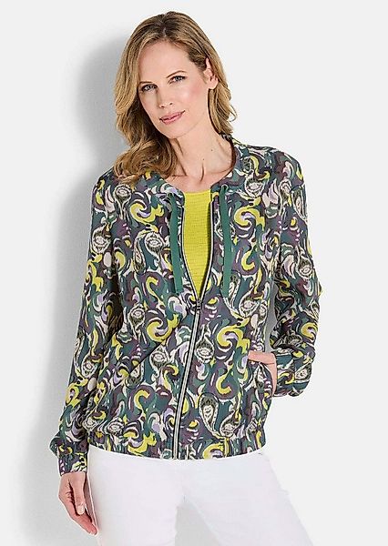 GOLDNER Allwetterjacke Sportliche Viskosejacke, Allover-Print Leichter Blou günstig online kaufen