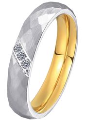 DOOSTI Trauring Schmuck Geschenk Edelstahl Trauring günstig online kaufen