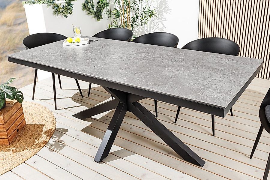 riess-ambiente Gartentisch GALAXIE 200cm hellgrau / anthrazit (Einzelartike günstig online kaufen