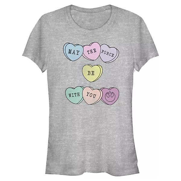 Star Wars - Text Force Hearts - Valentinstag - Frauen T-Shirt günstig online kaufen