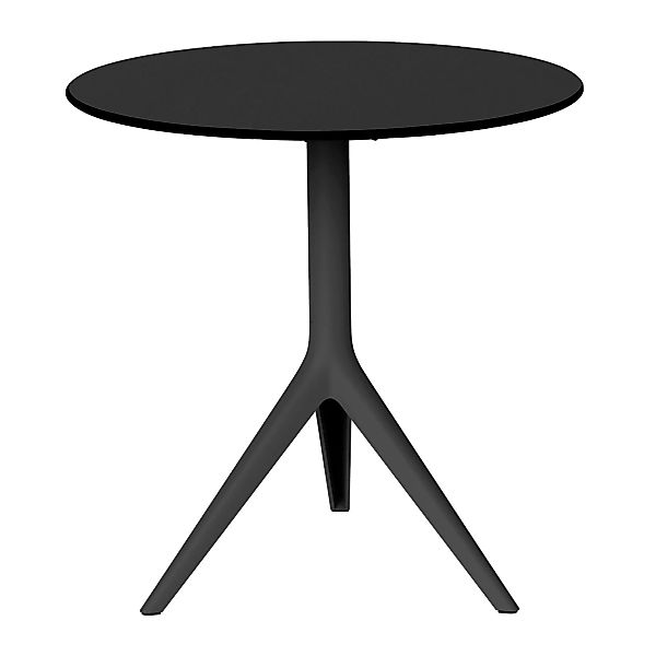 Vondom - Mari-Sol Gartentisch Ø69cm - schwarz/Tischplatte HPL /H 74cm/Fuß A günstig online kaufen