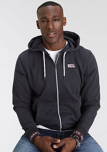 DELMAO Kapuzensweatjacke mit kontrastfarbenen Reißverschlüssen günstig online kaufen