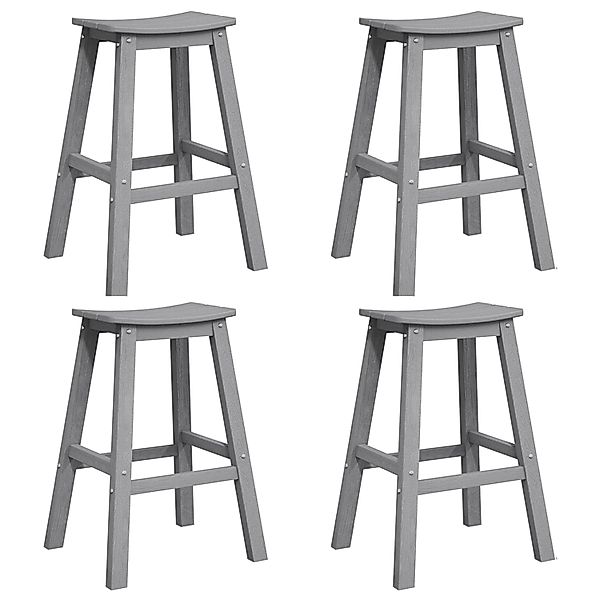 vidaXL Barhocker 6 Stück Hellgrau HDPE 3335806 günstig online kaufen
