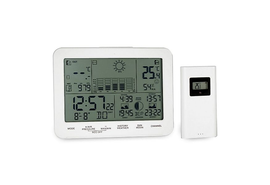 Klimamesser Funk-Wetterstation mit Zeit, Datum & Temperatur, mit Alarm und günstig online kaufen