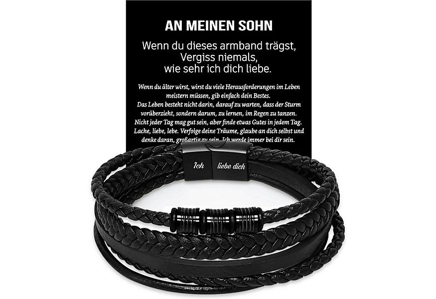 LuxusKollektion Badaccessoire-Set Lederarmband Papa Vater Mann Geschenk Wei günstig online kaufen