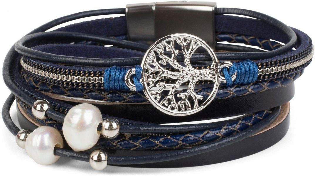 styleBREAKER Wickelarmband Wickelarmband mit Perlen, Kette günstig online kaufen
