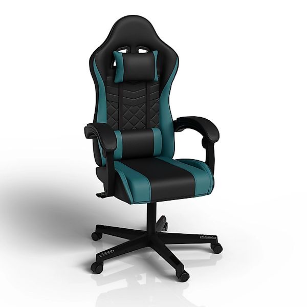 Juskys Gamingstuhl HyperSeat Schwarz/Türkis günstig online kaufen