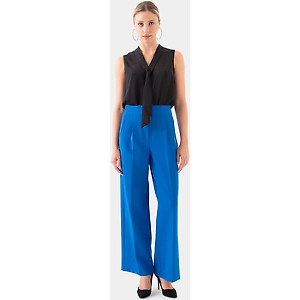 Just Like You  Hosen Sax Blaue Damenhose mit weitem Bein günstig online kaufen