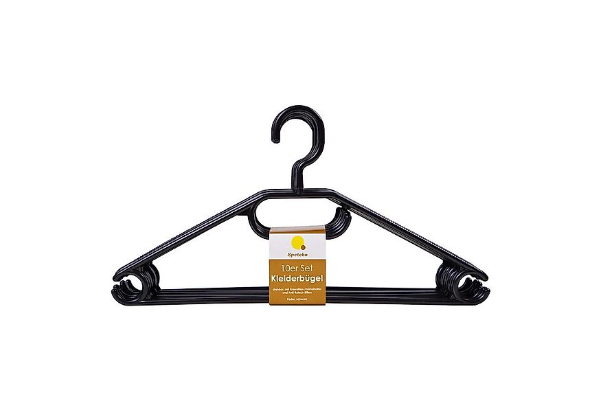 Spetebo Kleiderbügel Kunststoff Kleiderbügel mit Hosenstange - 10 Stück / s günstig online kaufen