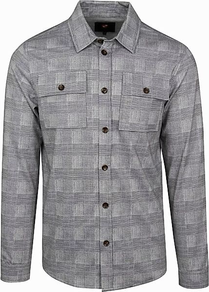 Suitable Liv Overshirt Kariert Grau - Größe 50 günstig online kaufen