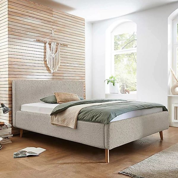 Polster Doppelbett in Beige 160x200 cm 180x200 cm günstig online kaufen