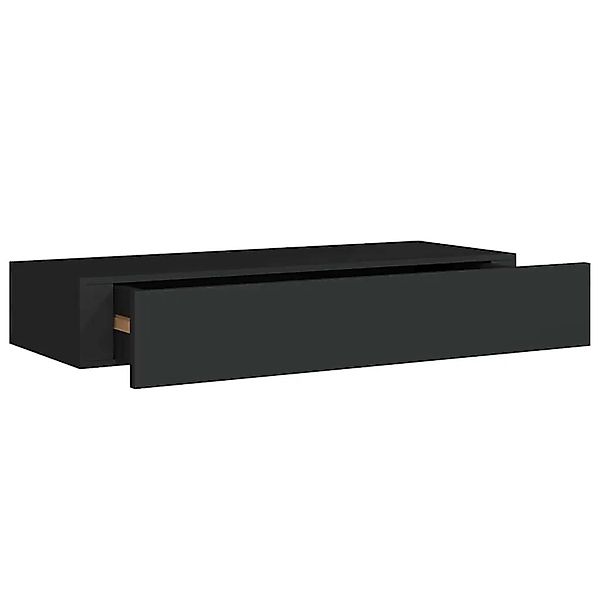 vidaXL Wandregal mit Schublade Schwarz 60x23,5x10 cm MDF 330257 günstig online kaufen