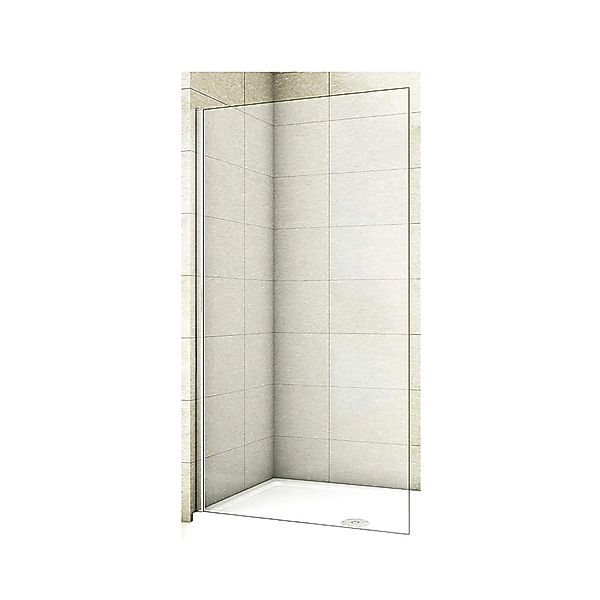 Duschparadies Walk In Duschabtrennung 60x200cm Duschwand 8mm Nano Glas Dusc günstig online kaufen