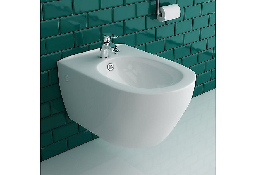 Alpenberger Bidet Hänge-Bidet Wand-Bidet mit Einhebel-Bidetmischer und Abla günstig online kaufen